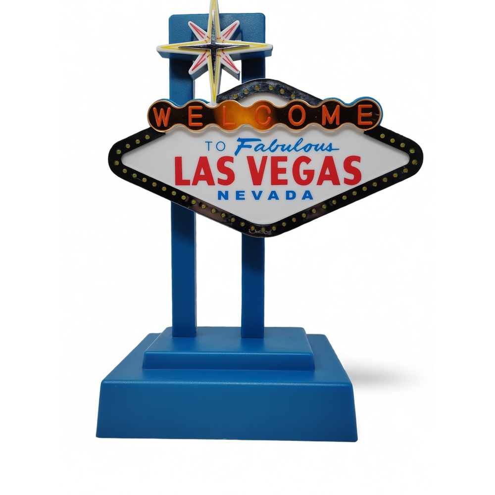 Welcome to Fabulous Las Vegas Sign LED Tabletop Lamp Marquee Blinking Desk Decor